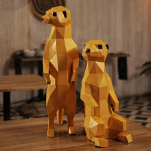 Load image into Gallery viewer, Meerkats 3D Paperart Origami Model