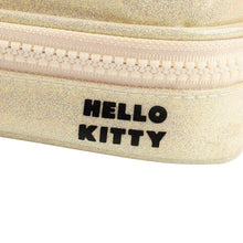 Load image into Gallery viewer, Hello Kitty Character Face White Glitter 6” Cosmetic Pouch