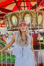 Load image into Gallery viewer, AMERICA'S SWEETHEART STRIPED TRUCKER HAT