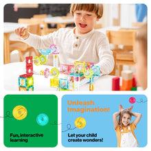 Load image into Gallery viewer, 100 Piece Magnetic Marble Run Construction Toy Set PTMG100