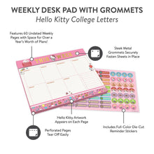 Load image into Gallery viewer, Hello Kitty College Letters Weekly Desk Pad