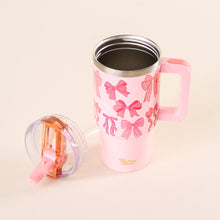 Load image into Gallery viewer, 20 oz Lifestyle Flip Straw Tumbler-Blushing Bows