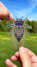 Load image into Gallery viewer, CLEAR STICKERS: Cicada Sticker
