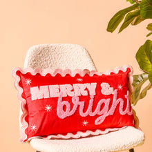 Load image into Gallery viewer, Scalloped Rectangle Throw Pillow-Merry & Bright
