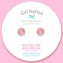 Load image into Gallery viewer, CLIP ON Cutie Earrings- Pink Daisy