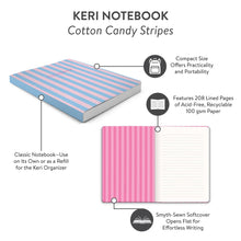 Load image into Gallery viewer, Cotton Candy Stripes Keri Notebook