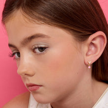 Load image into Gallery viewer, Little Luxe Drop Earrings | Heart with Pink Cubic Zirconia