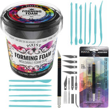 Load image into Gallery viewer, PIXISS Black Forming Foam Crafting Kit with Accessories