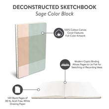 Load image into Gallery viewer, Sage Color Block Deconstructed Sketchbook