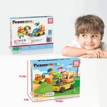 Load image into Gallery viewer, 16 Pcs Magnet Tiles Building Block Playset