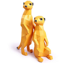 Load image into Gallery viewer, Meerkats 3D Paperart Origami Model