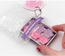 Load image into Gallery viewer, Sparkly Pastel Squishy Jelly Keyring – Fidget Pop Out Series