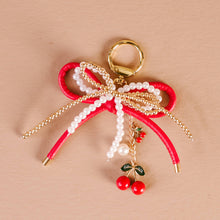 Load image into Gallery viewer, Layered Bows Bag Charm-Cherry Bliss