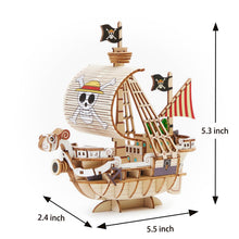 Load image into Gallery viewer, ki-gu-mi One Piece Going Merry Ship Model Wooden 3D Puzzles