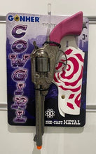 Load image into Gallery viewer, Cowgirl Pink Revolver 8 Shot Diecast Cap Gun & Holster Set
