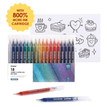Load image into Gallery viewer, Jumbo Iridescent Glitter Gel Ink Pen Of 18