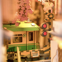 Load image into Gallery viewer, DIY Miniature House Book Nook Kit: Sakura Densya