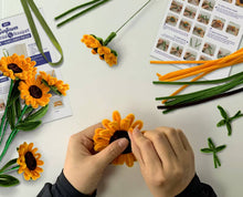 Load image into Gallery viewer, DIY Chenille Flower Bouquet Kit – Sunflower