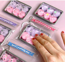 Load image into Gallery viewer, Sparkly Pastel Squishy Jelly Keyring – Fidget Pop Out Series