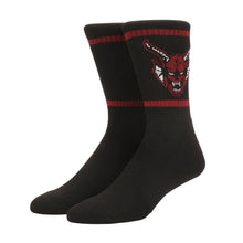Load image into Gallery viewer, Stranger Things Hellfire Club Stripes Mens Athletic Crew Socks