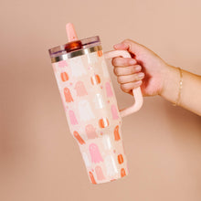 Load image into Gallery viewer, 40 oz Lifestyle Flip Straw Tumbler-Ghost Party