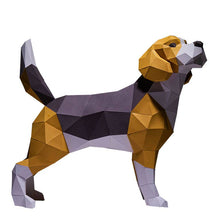 Load image into Gallery viewer, 3D Beagle PaperCraft Dog Origami Model