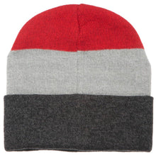 Load image into Gallery viewer, Dungeons and Dragons Game Striped Red Marled Embroidery Logo Knitted Beanie Hat for Winter