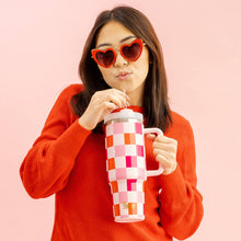 Load image into Gallery viewer, Take Me Everywhere Tumbler - Sweetheart Check
