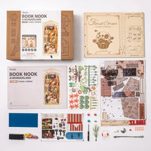 Load image into Gallery viewer, DIY Book Nook Kit: Floral Corner with Dust Cover