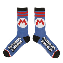 Load image into Gallery viewer, Super Mario Bros Mushroom Kingdom Mens Athletic Crew Socks
