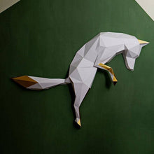 Load image into Gallery viewer, Fox Pounce 3D PaperCraft Origami Wall Art