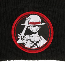Load image into Gallery viewer, One Piece Luffy Black Cuff Beanie