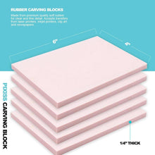 Load image into Gallery viewer, PIXISS Carving Blocks with Lino Cutter - 5 Pack
