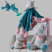 Load image into Gallery viewer, Jewel Hippo Teether Rattle: Gray