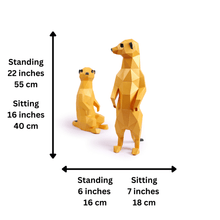 Load image into Gallery viewer, Meerkats 3D Paperart Origami Model