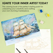Load image into Gallery viewer, 15 Sheets 140LB Landscape-Themed Watercolor Coloring Book