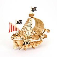 Load image into Gallery viewer, ki-gu-mi One Piece Going Merry Ship Model Wooden 3D Puzzles