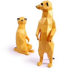Load image into Gallery viewer, Meerkats 3D Paperart Origami Model