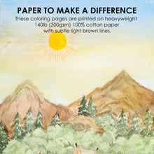 Load image into Gallery viewer, 15 Sheets 140LB Landscape-Themed Watercolor Coloring Book