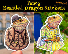 Load image into Gallery viewer, VINYL STICKER: Dapper Bearded Dragon (4-Inch)