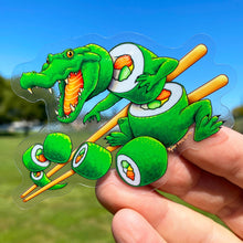 Load image into Gallery viewer, CLEAR STICKER: Gator Sushi Roll
