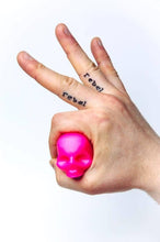 Load image into Gallery viewer, Pink Skull Lip Balm 100% Natural: Hot Pink / Clear Box / Passion Fruit