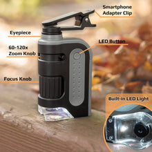 Load image into Gallery viewer, Pocket Microscope & Smartphone Adapter Clip, for Digiscoping