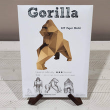 Load image into Gallery viewer, Gorilla 3D PaperCraft Origami Model - Gold Limited Edition