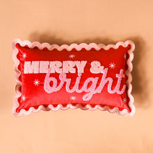 Load image into Gallery viewer, Scalloped Rectangle Throw Pillow-Merry & Bright
