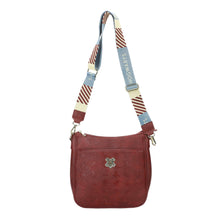 Load image into Gallery viewer, Harry Potter Hogwarts Crest 9.75" Women's Maroon Crossbody Bag