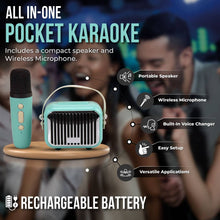 Load image into Gallery viewer, Pocket Karaoke-Microphone & Speaker Combo-Teal