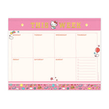 Load image into Gallery viewer, Hello Kitty College Letters Weekly Desk Pad