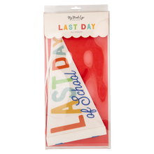 Load image into Gallery viewer, Last Day of School Primary Felt Pennant Banner
