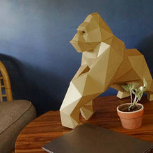 Load image into Gallery viewer, Gorilla 3D PaperCraft Origami Model - Gold Limited Edition